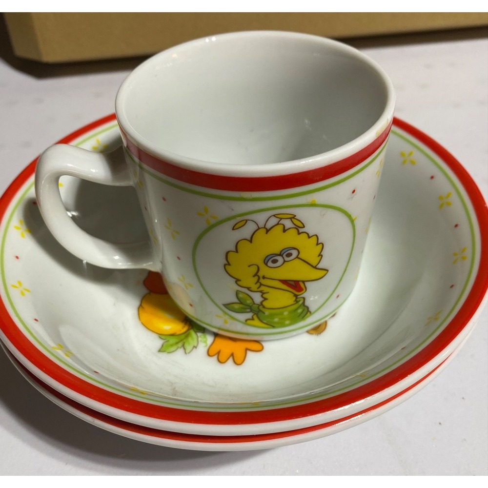 Newcor Vintage Sesame Street Porcelain 3 Piece Set